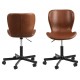 KRZESŁO OBROTOWE BATILDA BRĄZOWE EKOSKÓRA