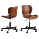 KRZESŁO OBROTOWE BATILDA BRĄZOWE EKOSKÓRA