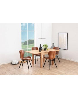 KRZESŁO BATILDA BRĄZOWE EKOSKÓRA I