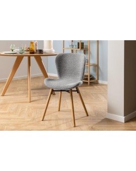 KRZESŁO BATILDA SZARE PLECIONE