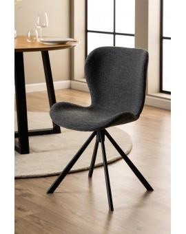 KRZESŁO OBROTOWE BATILDA BOUCLE ANTRACYT