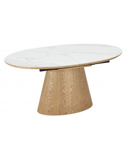 STÓŁ ROZKŁADANY UNIQUE 160-200X90 CM CERAMICZNY BIAŁY