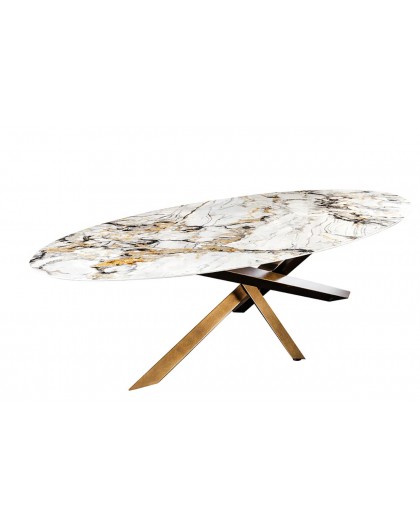 STÓŁ SCULPTURE 280X130 CM CERAMICZNY BIAŁY