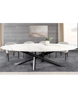 STÓŁ SCULPTURE II 280X130 CM CERAMICZNY BIAŁY