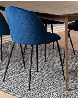 KRZESŁO LOUISE GRANATOWE WELUR