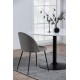 KRZESŁO LOUISE CIEMNOSZARE WELUR