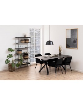 KRZESŁO RANJA CZARNE WELUR