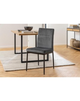 KRZESŁO DEMI CIEMNOSZARE WELUR