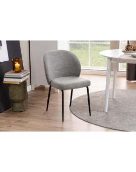 KRZESŁO PATRICIA SZARE PLECIONE