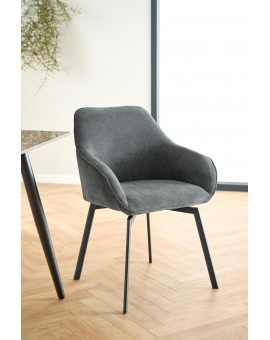 KRZESŁO OBROTOWE CLARA SZARE