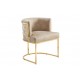 KRZESŁO ELEGANCE WELUR BEŻOWY