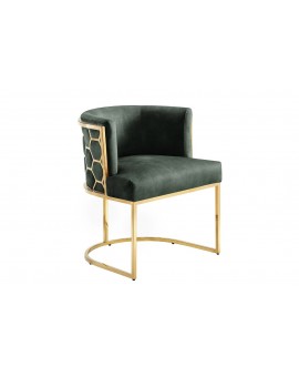 KRZESŁO ELEGANCE WELUR ZIELONY