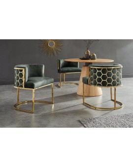 KRZESŁO ELEGANCE WELUR ZIELONY