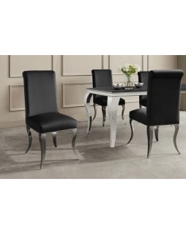 KRZESŁO MODERN BAROCK III WELUR CZARNY