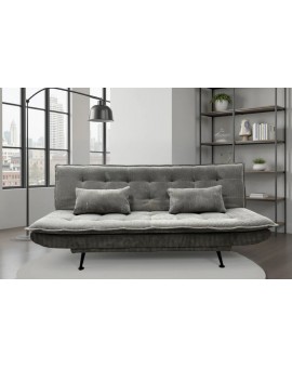 SOFA ROZKŁADANA JAZZ 3-OSOBOWA SZTRUKS JASNOSZARA