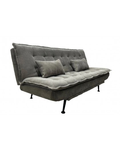 SOFA ROZKŁADANA JAZZ 3-OSOBOWA SZTRUKS JASNOSZARA