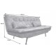 SOFA ROZKŁADANA JAZZ 3-OSOBOWA WELUR SZARY 