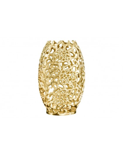 WAZON ABSTRACT LEAF 38 CM ZŁOTY