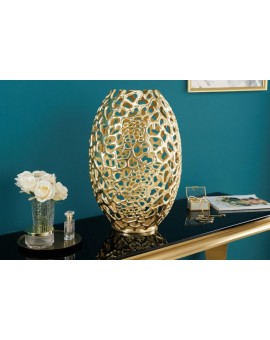 WAZON ABSTRACT LEAF 38 CM ZŁOTY