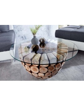 SZKLANY BLAT STOLIKA KAWOWEGO PURE NATURE 70 CM