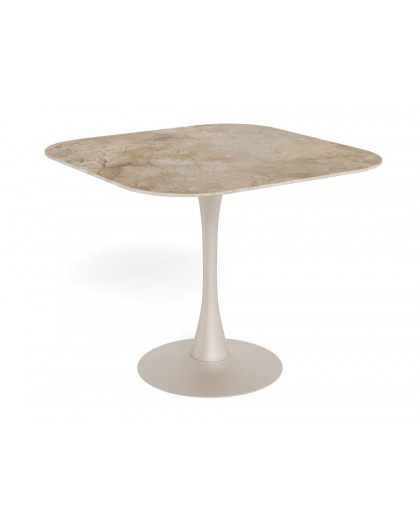 STÓŁ MALTA 90X90 CM CERAMIKA BRĄZOWA