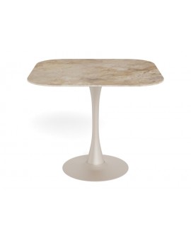 STÓŁ MALTA 90X90 CM CERAMIKA BRĄZOWA