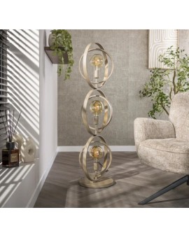 LAMPA PODŁOGOWA LUI METALOWA BEŻOWA