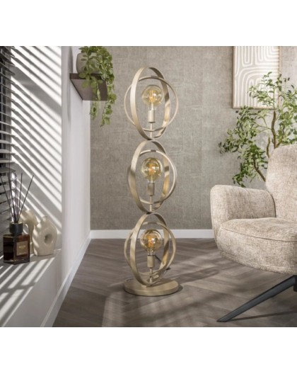 LAMPA PODŁOGOWA LUI METALOWA BEŻOWA