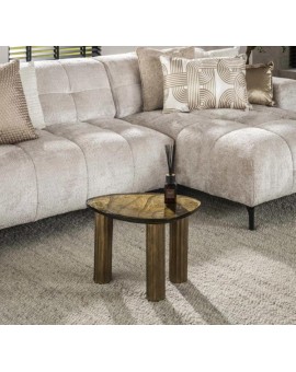 STOLIK KAWOWY 51X37 CM KIKO ZŁOTY