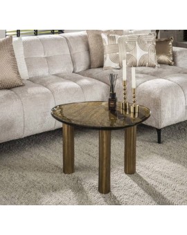 STOLIK KAWOWY 70X59 CM KIKO ZŁOTY