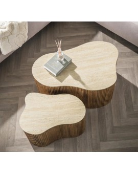 ZESTAW STOLIK&Oacute;W KAWOWYCH IV MORAJ MANGO - 2SZT