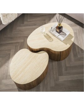 ZESTAW STOLIK&Oacute;W KAWOWYCH V MORAJ MANGO - 2SZT