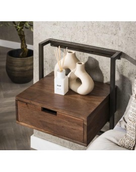 SZAFKA NOCNA ALICE 44X35 CM AKACJA BRĄZOWA