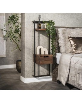 SZAFKA NOCNA MELEK 30X30 CM AKACJA BRĄZOWA