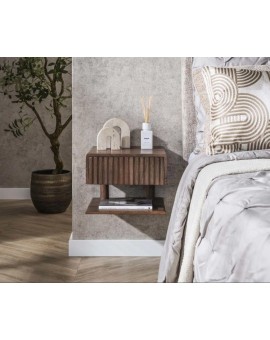 SZAFKA NOCNA MAVI 35X35 CM AKACJA BRĄZOWA