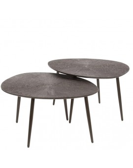 ZESTAW STOLIKÓW KAWOWYCH FADO BRĄZOWY - 2SZT.