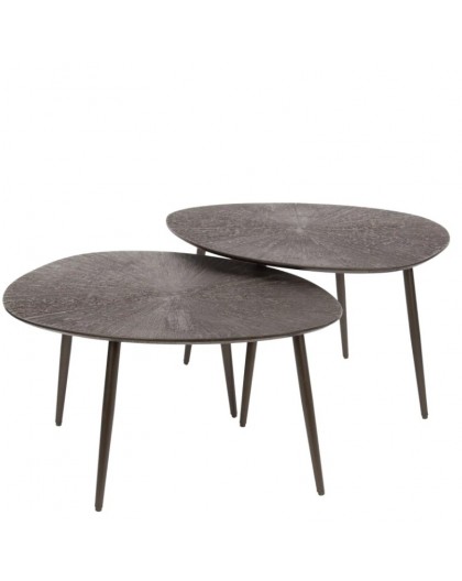 ZESTAW STOLIKÓW KAWOWYCH FADO BRĄZOWY - 2SZT.