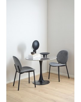 STÓŁ  MALTA 90 CM CERAMIKA SZARA