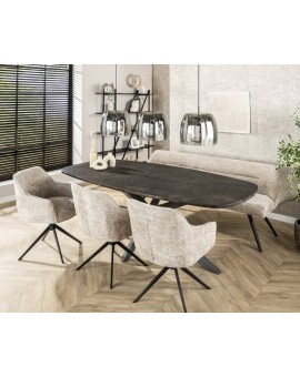 ST&Oacute;Ł LESTER 215X105 CM CZARNOBRĄZOWY