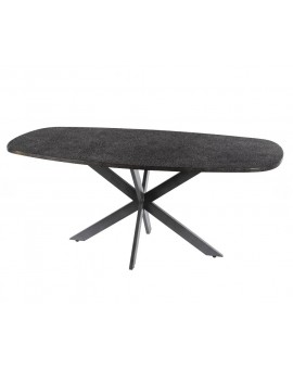 STÓŁ LESTER 215X105 CM CZARNOBRĄZOWY