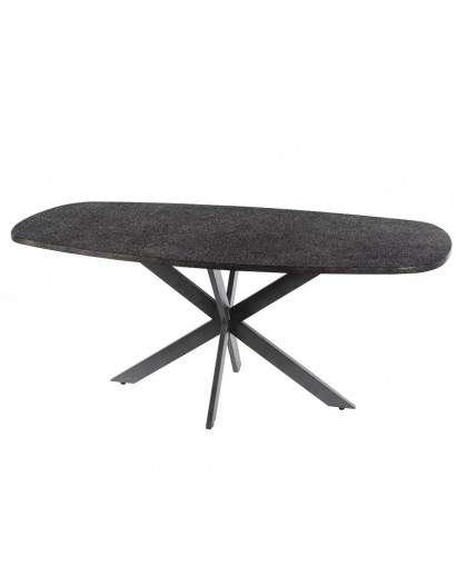 STÓŁ LESTER 215X105 CM CZARNOBRĄZOWY