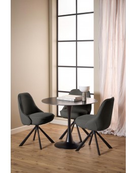 STÓŁ  MALTA 90 CM CERAMIKA CZARNA