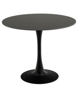 STÓŁ  MALTA 90 CM CERAMIKA CZARNA