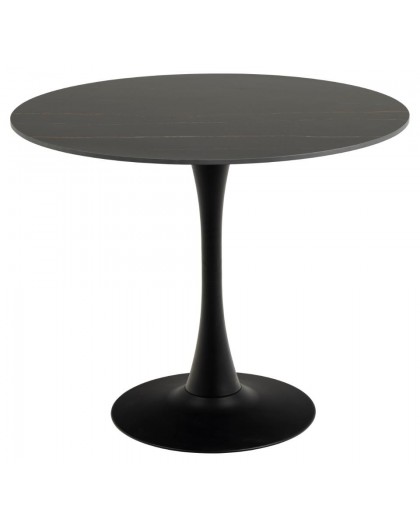 STÓŁ  MALTA 90 CM CERAMIKA CZARNA