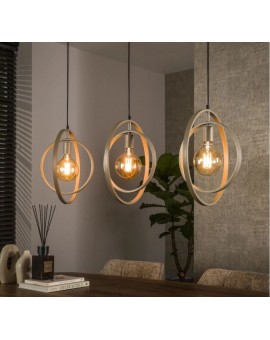 LAMPA WISZĄCA LUI 130 CM METALOWA BEŻOWA