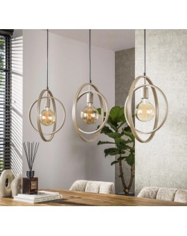 LAMPA WISZĄCA LUI 130 CM METALOWA BEŻOWA