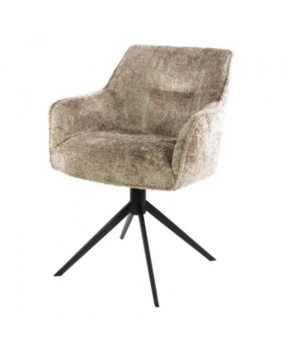 KRZESŁO OBROTOWE KARA BOUCLE BEŻOWE