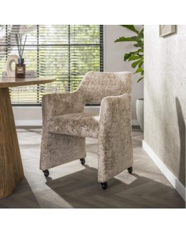 KRZESŁO ANUK BOUCLE BEŻOWE