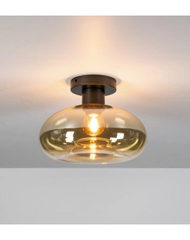 LAMPA SUFITOWA PERI SZKŁO BURSZTYNOWE