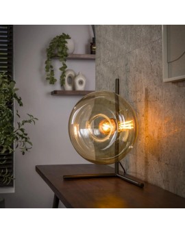 LAMPA STOŁOWA PERI SZKŁO BURSZTYNOWE